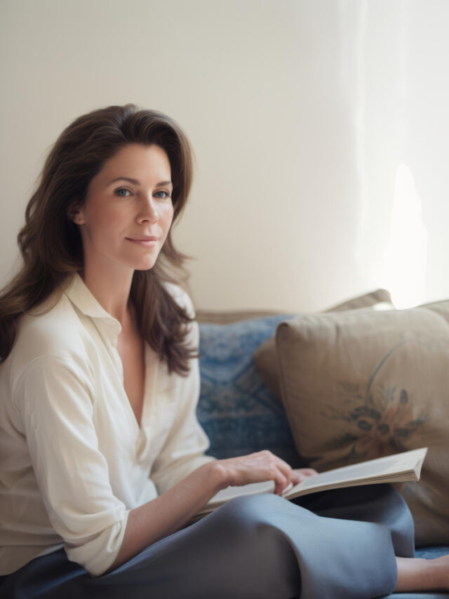 portrait-caucasian-woman-with-brown-hair-sofa-created-using-generative-ai-technology